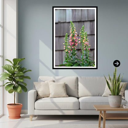 Foxglove Flower Print | Cottage Garden Botanical Wall Art