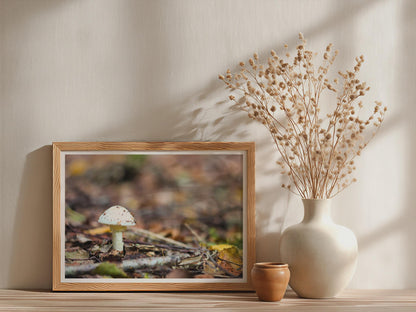 White Woodland Mushroom Poster mockup - Neutral_Mockup_Studio_509