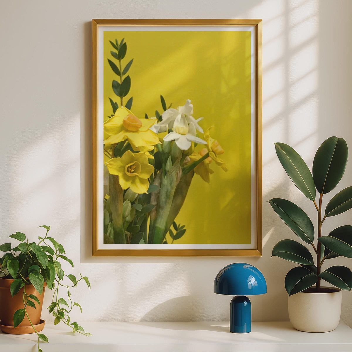 Daffodil Poster, Yellow Spring Flower Wall Art, Narcissus Print, Floral Photography, Bright Yellow Home Decor, Spring Botanical Poster
