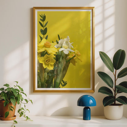 Daffodil Poster, Yellow Spring Flower Wall Art, Narcissus Print, Floral Photography, Bright Yellow Home Decor, Spring Botanical Poster