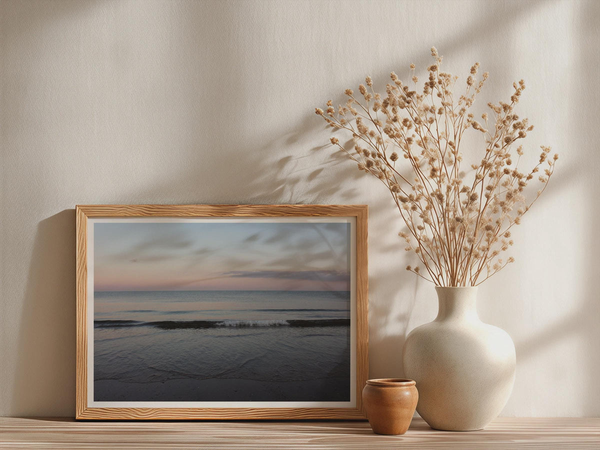 Coastal Sunset Seascape Poster mockup - Neutral_Mockup_Studio_509