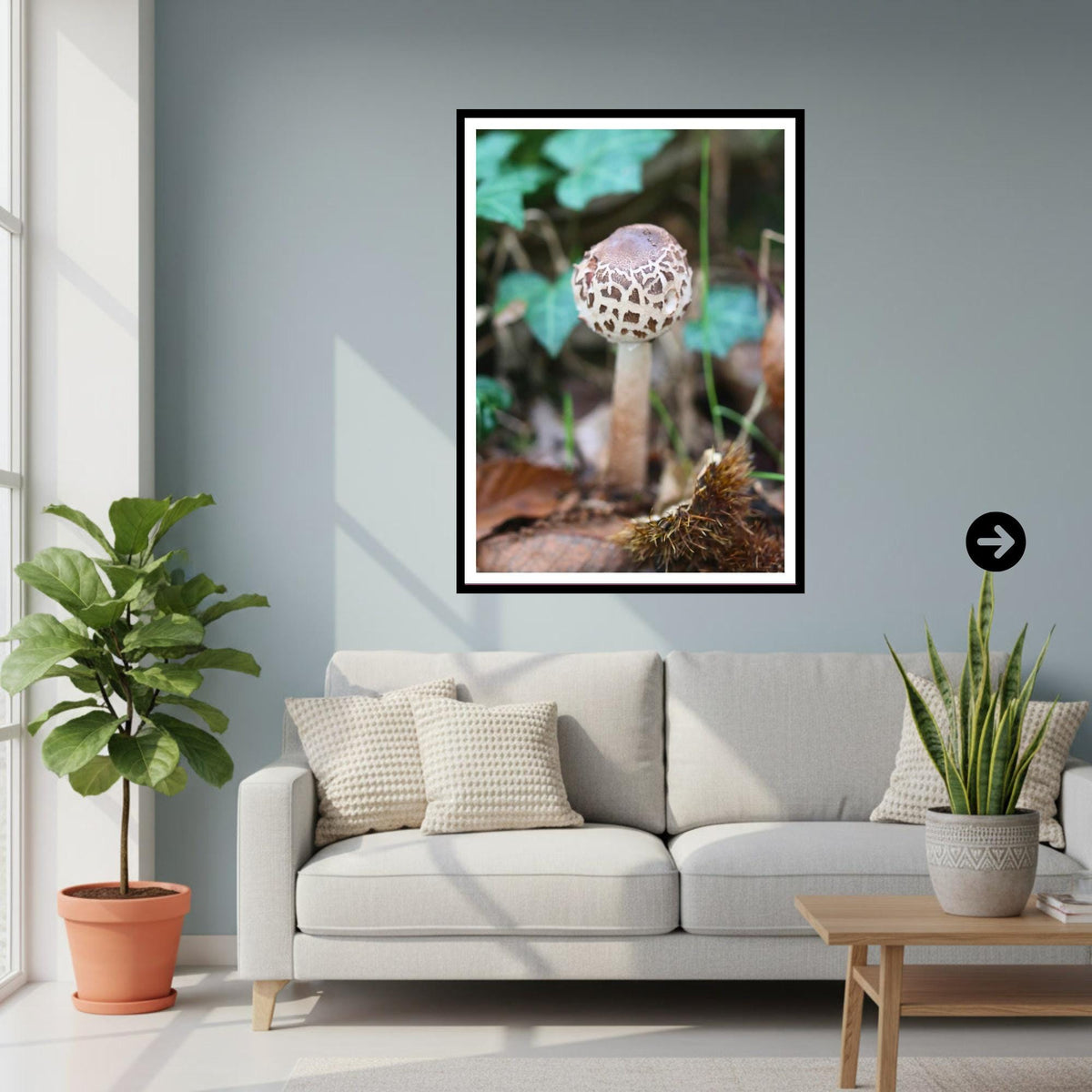 Shaggy Scalycap Mushroom Print, Fungi Art, Nature Photography, Woodland Decor, Botanical Wall Art, FSC Certified, Unique Gift, Mycology
