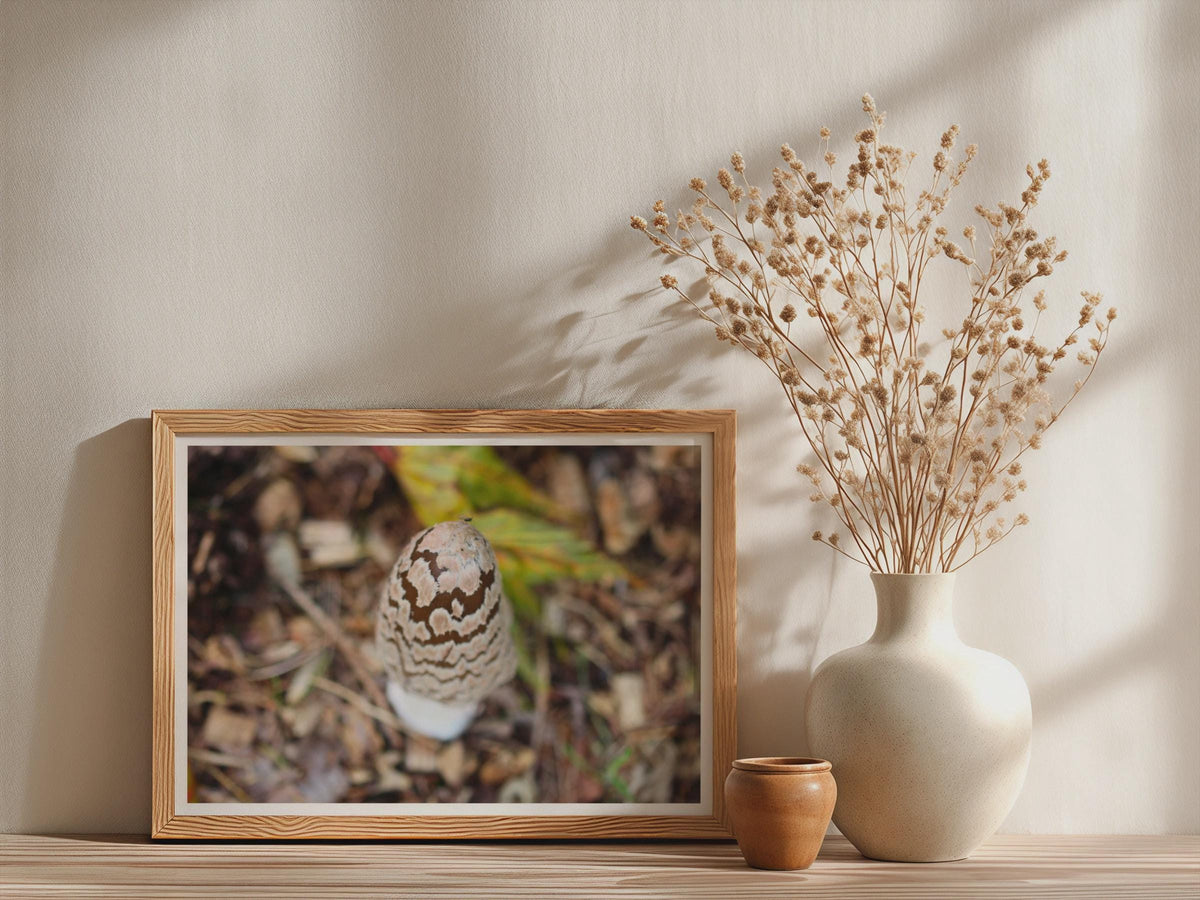 Magpie Inkcap Mushroom Poster mockup - Neutral_Mockup_Studio_509