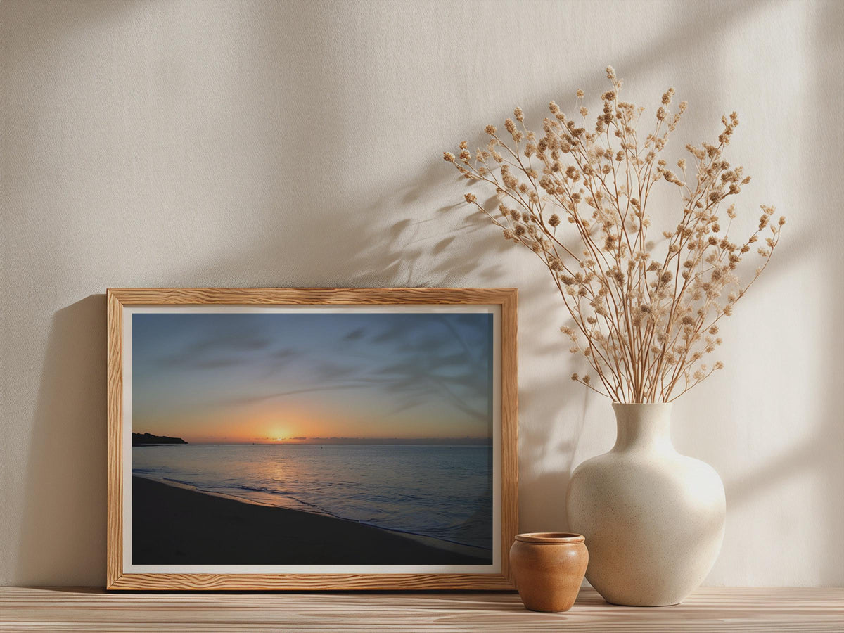 Coastal Sunrise Seascape Poster mockup - Neutral_Mockup_Studio_509