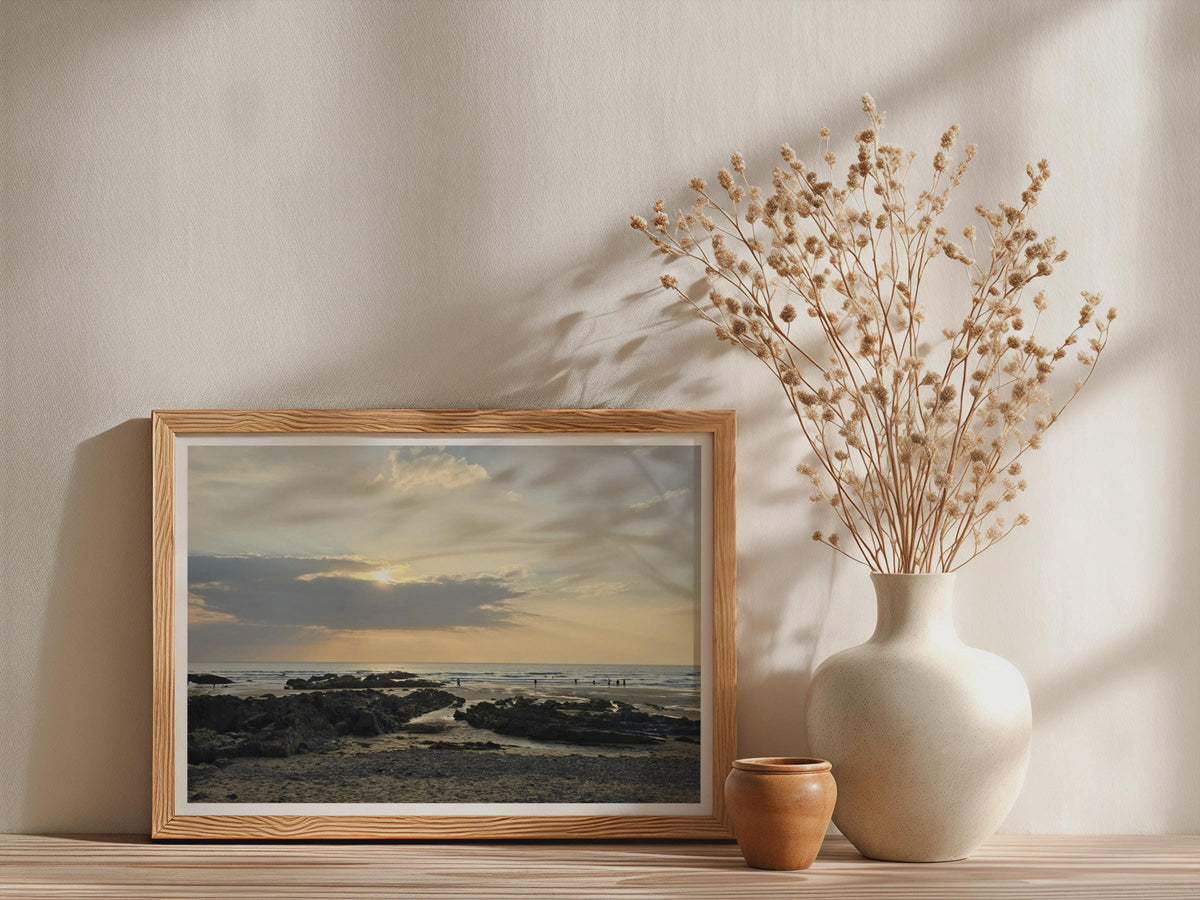 Coastal Sunset Beach Poster mockup - Neutral_Mockup_Studio_509