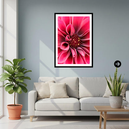 Red Velvet Dahlia Macro Print, Moody Botanical Wall Art, Deep Flower Photography