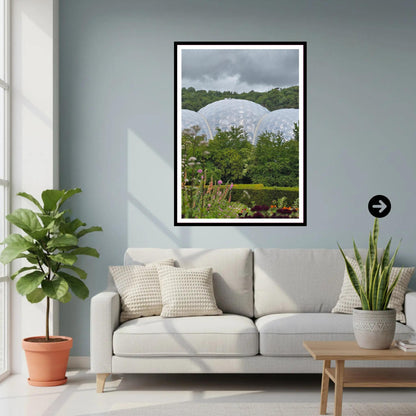 Eden Project Biomes with Garden Foreground, Cornwall Wall Art Photography Print