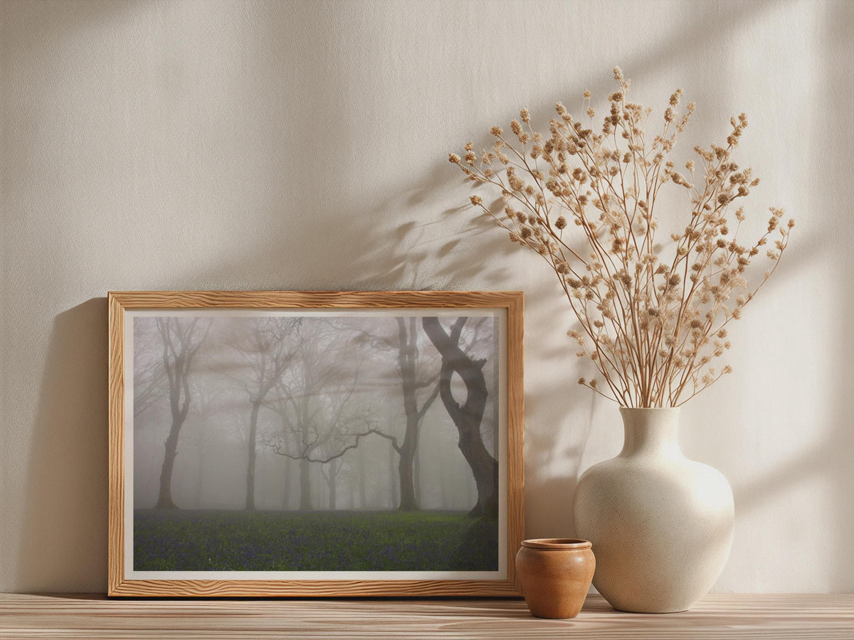 Misty Bluebell Woodland Poster - image 3