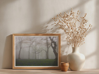 Misty Bluebell Woodland Poster - image 3