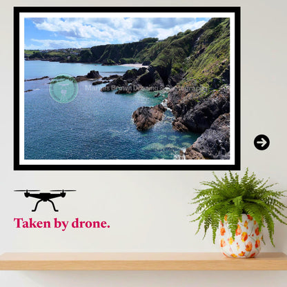 Cornwall Coastal Cliffs Print | Dramatic Seascape Wall Art Photography