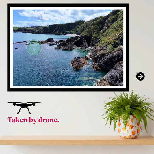 Cornwall Coastal Cliffs Print | Dramatic Seascape Wall Art Photography