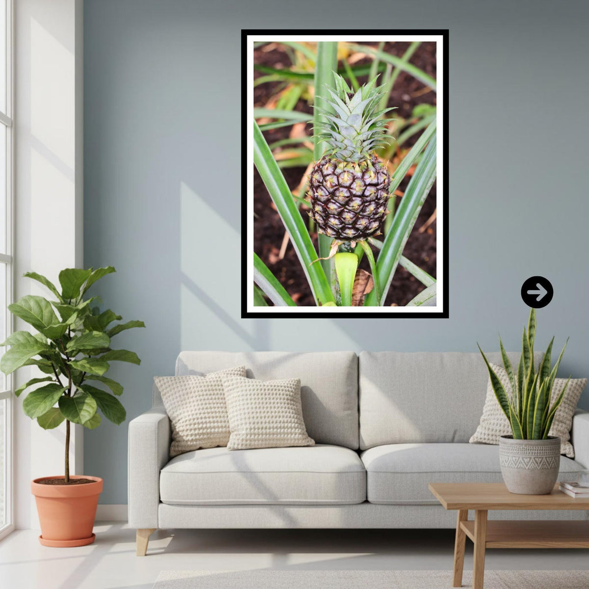 Pineapple Plant Print Tropical Botanical Wall Art Nature Photography Inspired by Eden Collection