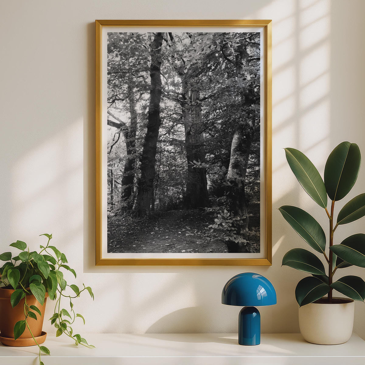 Black and White Forest Poster - image 2
