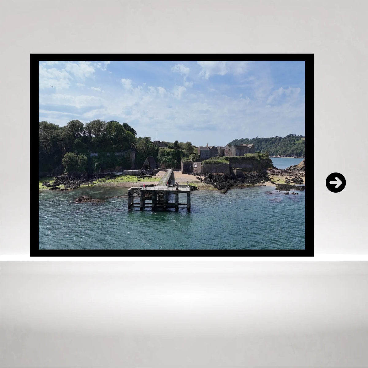 Drake's Island Jetty Wall Art | Coastal Photography of Plymouth Sound | Island Print for Nautical Decor | A4, A3, A2, A1 Sizes
