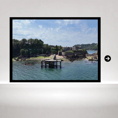 Drake's Island Jetty Wall Art | Coastal Photography of Plymouth Sound | Island Print for Nautical Decor | A4, A3, A2, A1 Sizes