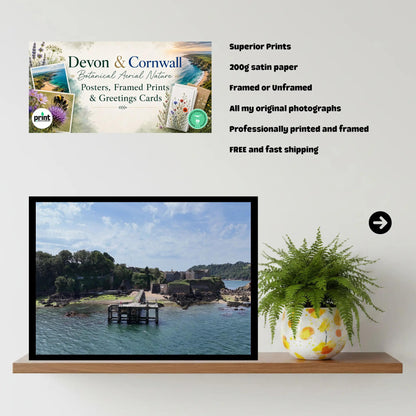 Drake's Island Jetty Wall Art | Coastal Photography of Plymouth Sound | Island Print for Nautical Decor | A4, A3, A2, A1 Sizes