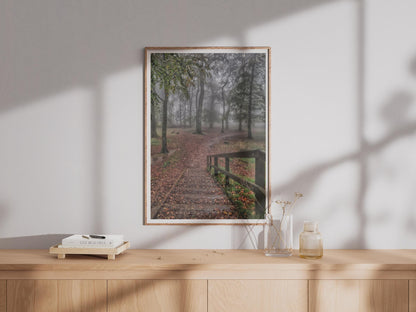 Misty Autumn Forest Poster - image 4