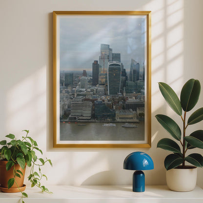 City of London Skyline Poster, Walkie Talkie Building Wall Art, River Thames Print, London Photography, Modern UK City Decor