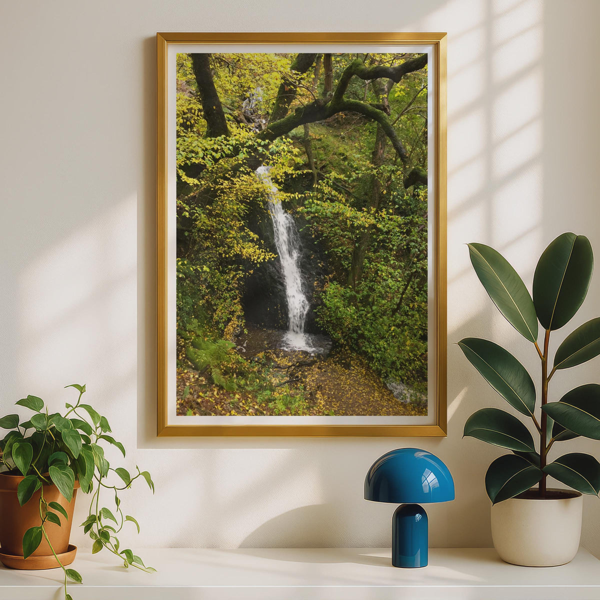 Autumn Woodland Waterfall Poster - image 2