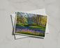 Bluebell Wood Landscape Poster, Spring Woodland Framed Print, British Countryside Wall Art, Purple Wildflower Trees Nature Photography