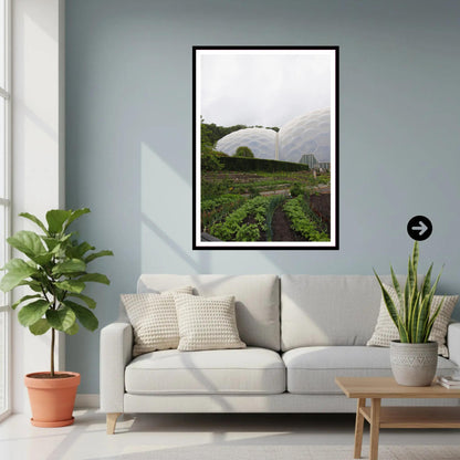 Eden Project Biomes with Kitchen Garden, Cornwall — Wall Art Photography Print