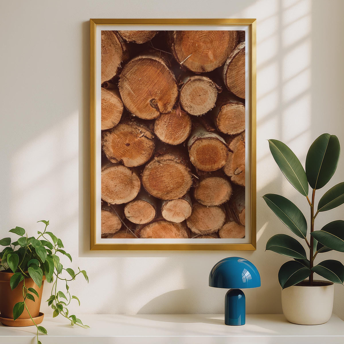 Stacked Logs Wall Art - image 2