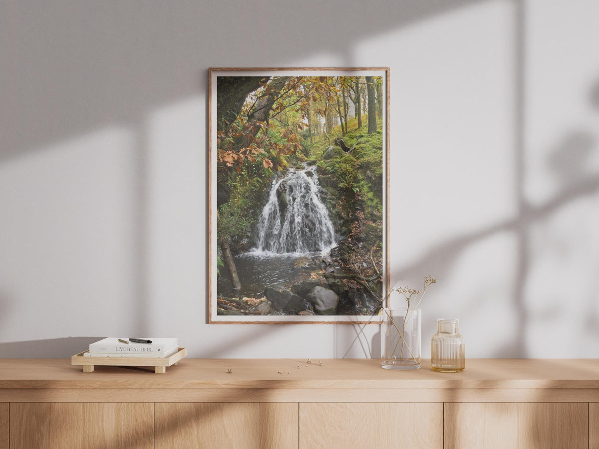 Autumn Waterfall Forest Poster - image 4