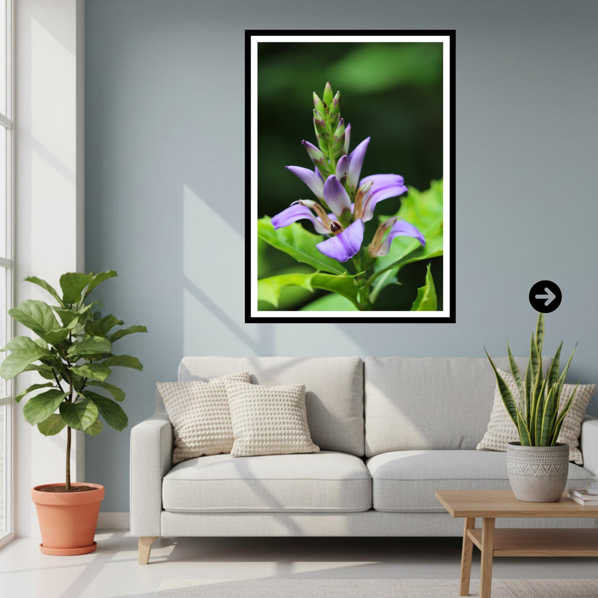 Sea Holly Print | Acanthus Ilicifolius Botanical Flower Wall Art
