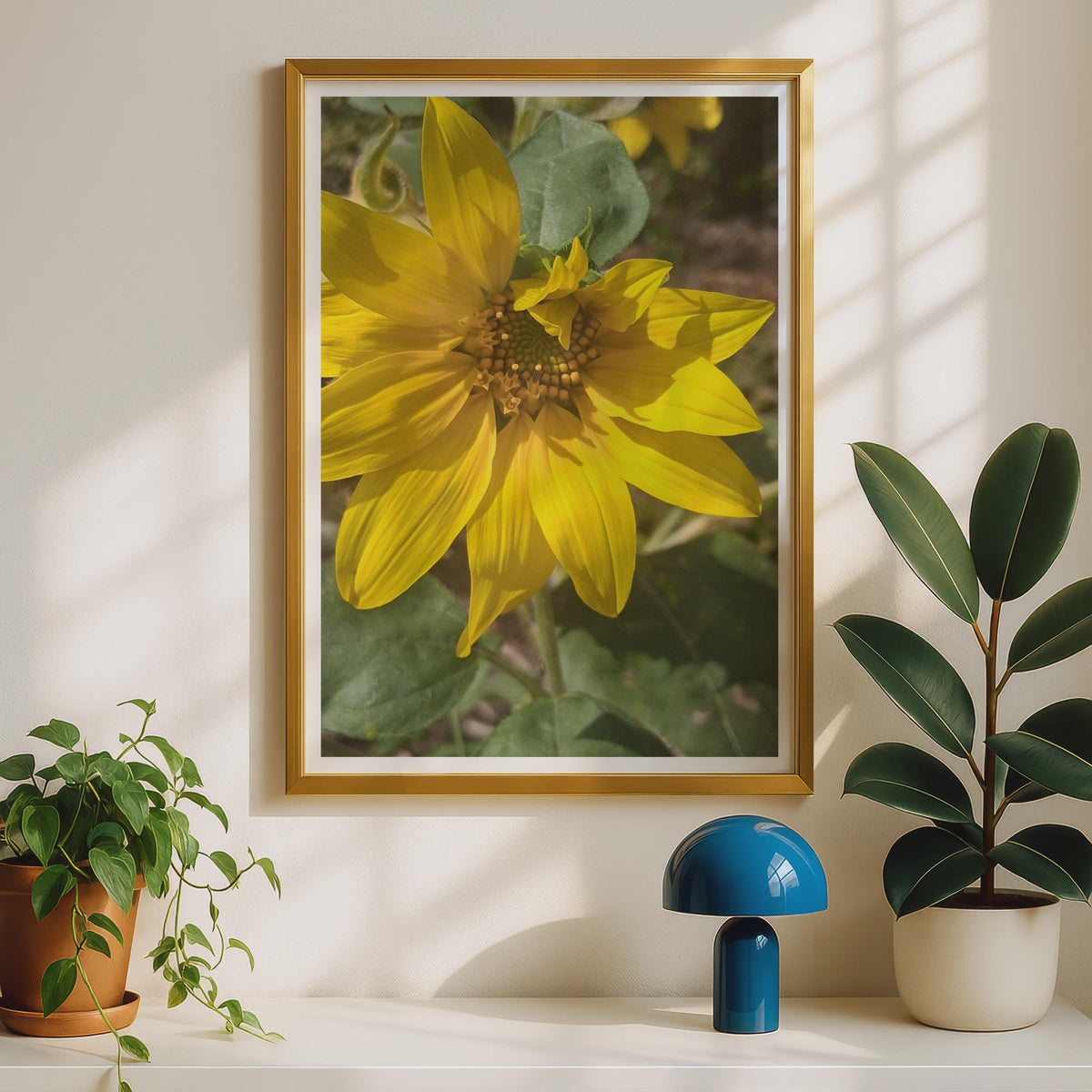 Sunflower Close Up Photography Print, Yellow Flower Wall Art, Botanical Poster, Summer Garden Decor, Floral Photo Print for Living Room