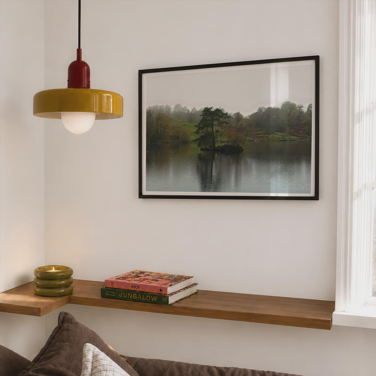 Lake District Misty Lake Poster - image 2