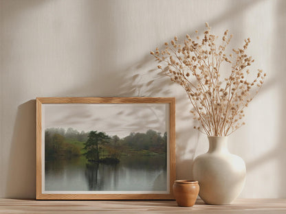 Lake District Misty Lake Poster - image 3
