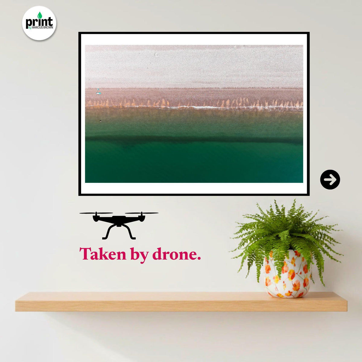Budleigh Salterton Beach Aerial Print | Devon Coastal Photography | Turquoise Sea Wall Art | Drone Beach Landscape | Seaside Home Decor