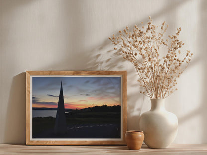Sunset Coastal Landmark Poster mockup - Neutral_Mockup_Studio_509