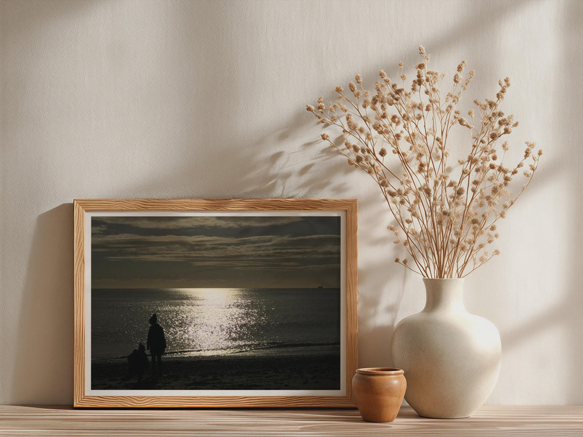 Beach Sunset Silhouette Poster mockup - Neutral_Mockup_Studio_509