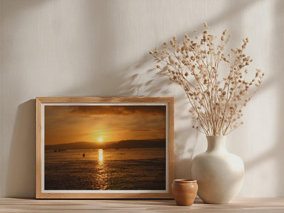 Golden Sunset Seascape Poster mockup - Neutral_Mockup_Studio_509