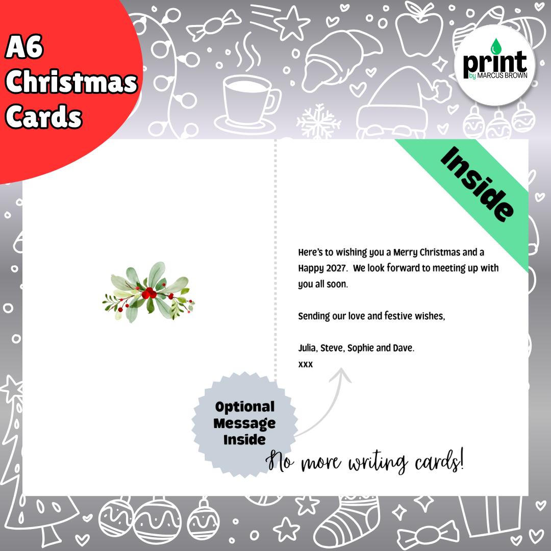 30 Christmas Cards Multipack | 10 Funny Nature Designs | 3 of Each | Christmas Card Variety Pack | Optional Printed Message A6
