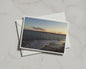 Coastal Sunset Greeting Card, Seaside Beach Dusk Landscape, A6 Card White Envelope