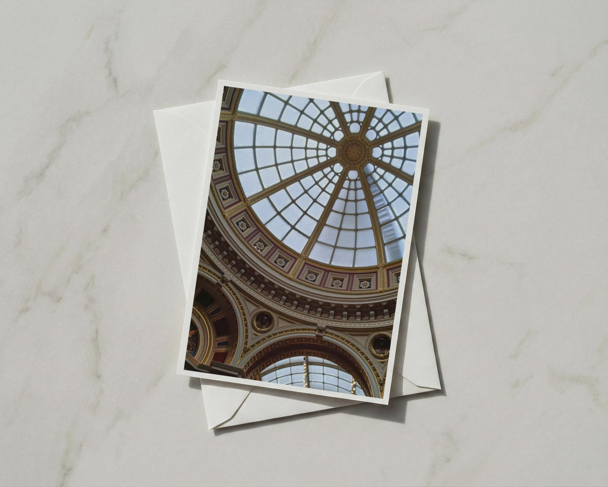National Gallery Dome Card, London Architecture, Victorian Glass Ceiling, Trafalgar Square