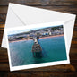 Teignmouth Pier and Seafront A6 Greetings Card - Drone Photography | Devon and Cornwall Drone Collection