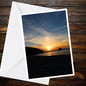 Portreath Sunset Greetings Card | Cornwall Beach Card | Blank Coastal Card