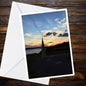 Orcombe Point Sunset Greetings Card | Geoneedle Exmouth Card | Blank Devon Card