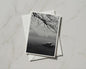 Misty Park Scene Card, Bare Tree Branches, Moody Black and White Nature Greeting Card