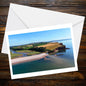 The River Otter Mouth at Budleigh Salterton A6 Greetings Card - Drone Photography | Devon and Cornwall Drone Collection