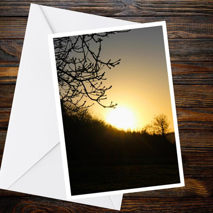 Blackbury Camp Sunrise Greetings Card | Honiton Devon | Blank Nature Card