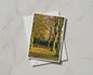 Autumn Trees Greeting Card, Fall Foliage Nature Card, Woodland Orange Leaves A6 Card