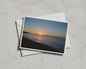 Coastal Sunrise Greeting Card, Beach Dawn Seascape, Ocean Sunset A6 Card with Envelope