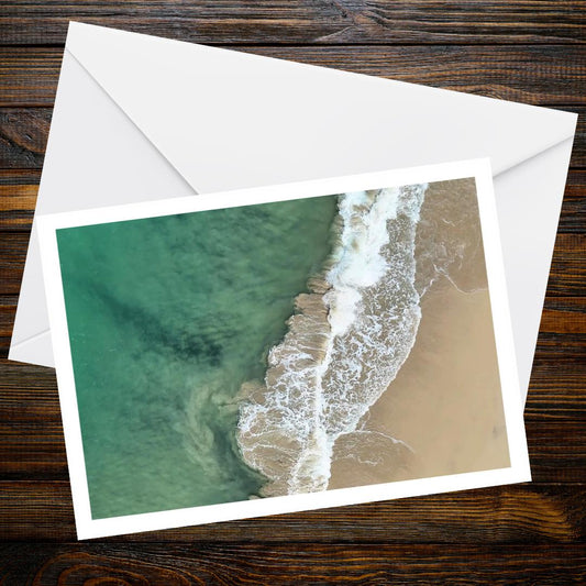 Porthminster Beach, St Ives A6 Greetings Card - Drone Photography | Devon Cornwall Drone Collection
