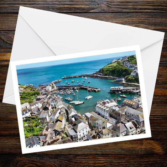 Mevagissey A6 Greetings Card — Drone Photography | Devon and Cornwall Drone Collection