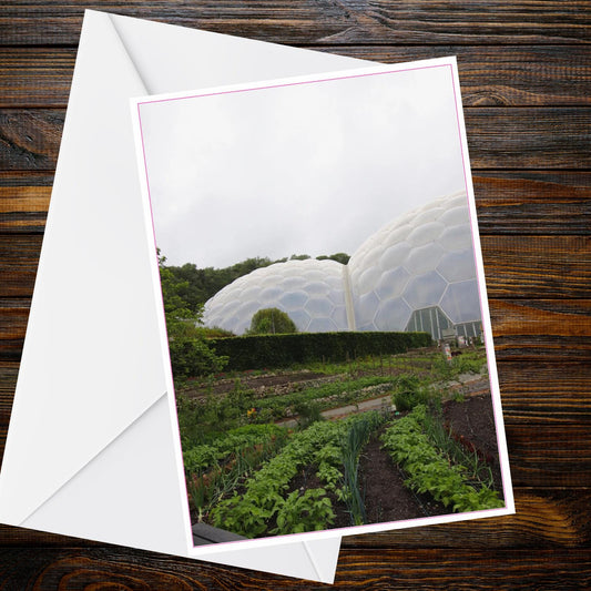 Eden Project Biomes Greetings Card: Kitchen Garden Vegetable Beds (A6)