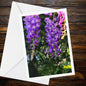 Wisteria Close-up Petal Detail Card, Botanical Elegance, Handmade Floral Greeting, FSC Certified, Nature Lover Gift, Purple Flower